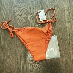 NWT Toluca Simone Midi Bikini Bottom Clay Hybrid Rib Size XXXXL